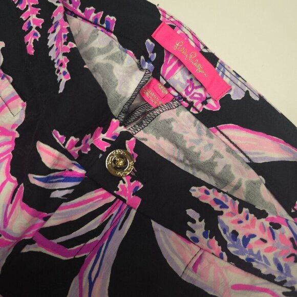 Lilly Pulitzer Kelly Skinny Ankle Pants in Onyx Wild Within Size 00 - Picture 8 of 8
